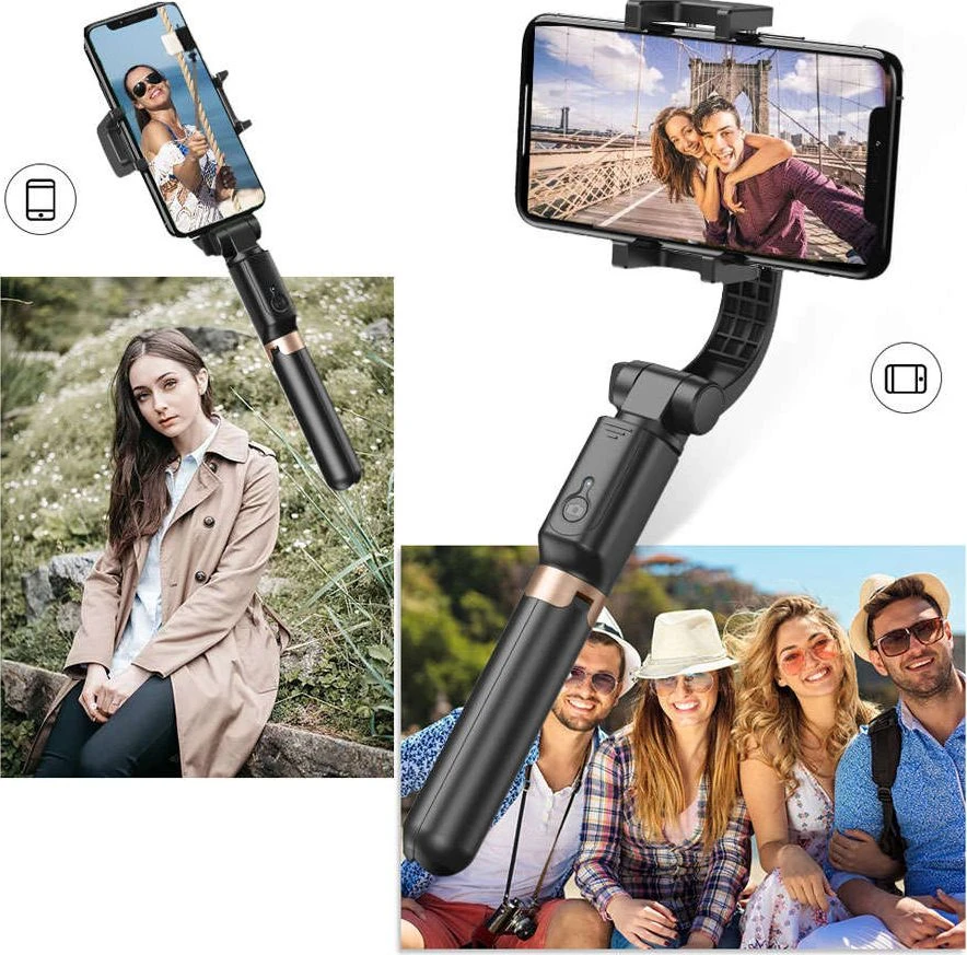 Telefono Objektyvas - Apexel APL-D6 3-in-1 Trikojis Gimbal Selfie Laikiklis