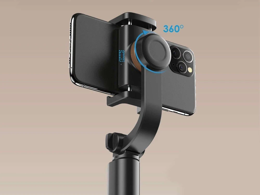 Telefono Objektyvas - Apexel APL-D6 3-in-1 Trikojis Gimbal Selfie Laikiklis