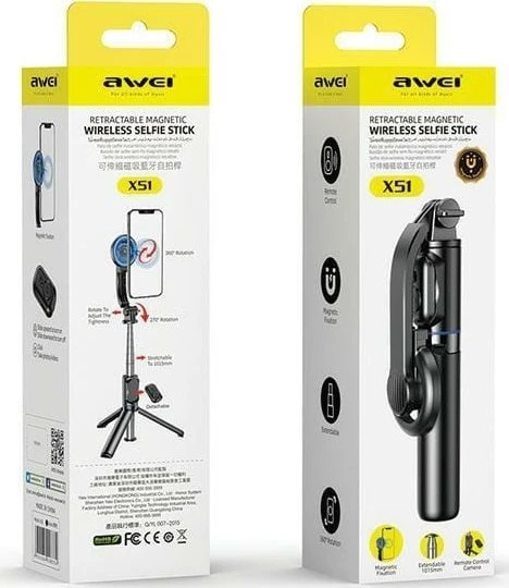 AWEI Selfie Stick X51 juodos spalvos