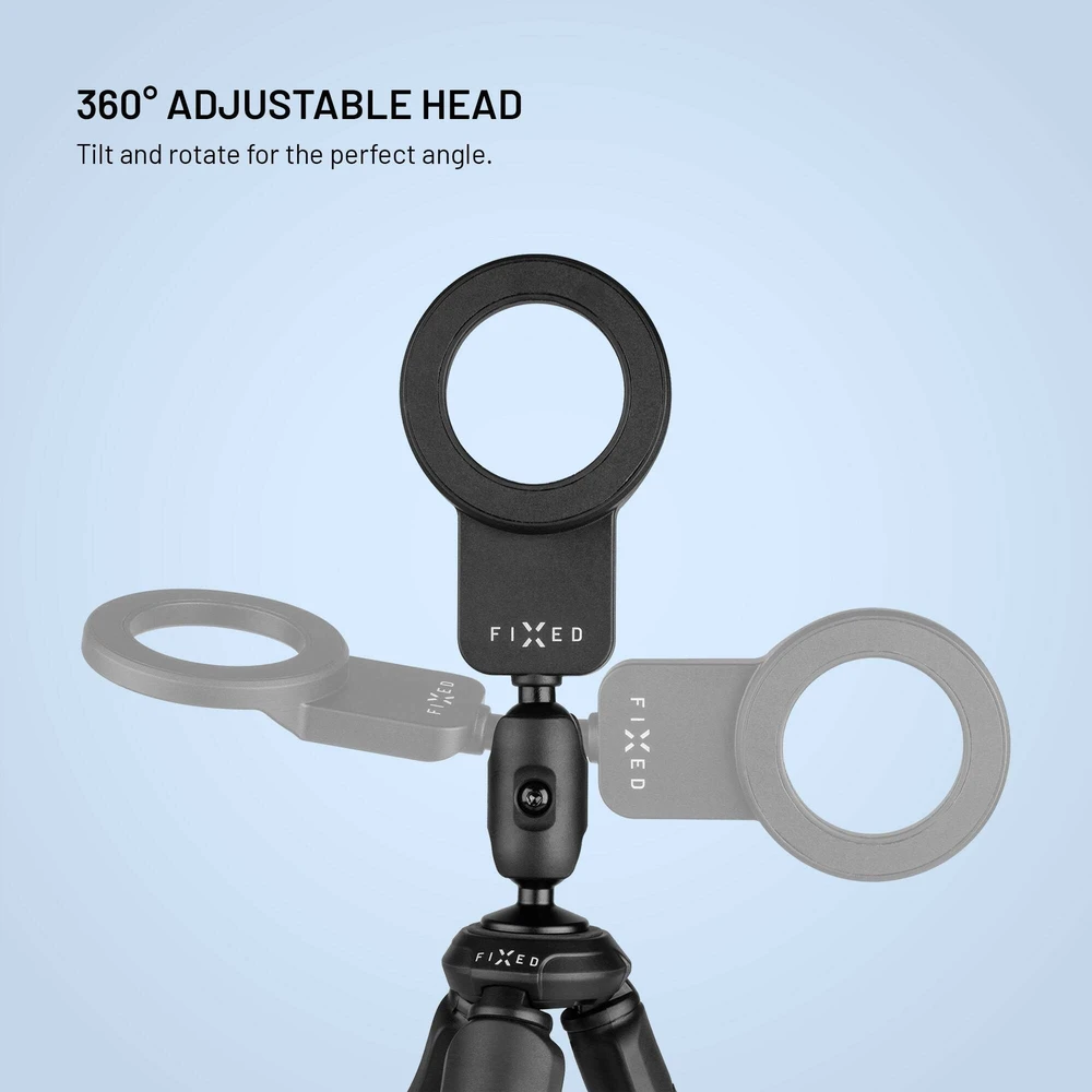 Selfie stick Fixed Elastyczny statyw Creator su magnetycznym laikikliu na telefon 1/4'' MagSafe juoda