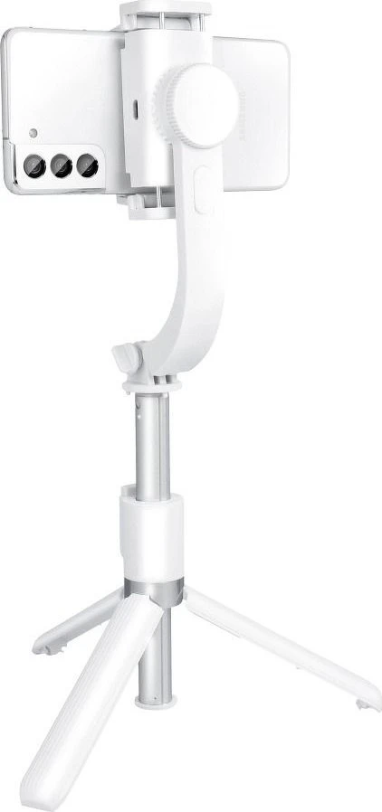 OEM asmenukių lazda su belaidžiu nuotolinio valdymo pultu ir trikoju bei stabilizatoriumi GIMBAL SSTR-L08 baltas