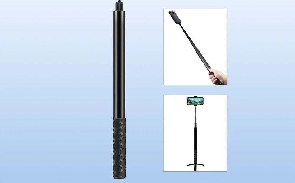 Metalinė asmenukių lazda PULUZ 150 cm, skirta Insta360 One RS / X2 / X3 / X4