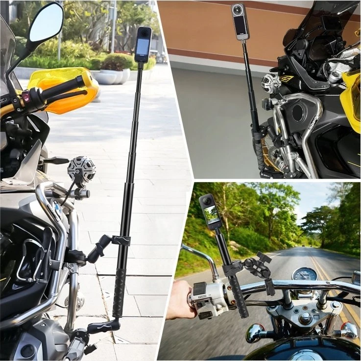 „Selfie Stick Puluz Vise Magic Arm“ asmenukių lazdelės laikiklis dviračio varikliui, skirtas fotoaparato telefonui / Pu495b