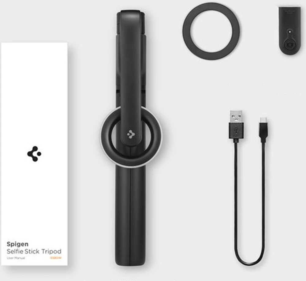 Spigen S580W MagSafe Bluetooth asmenukių lazda su trikoju – juodos spalvos