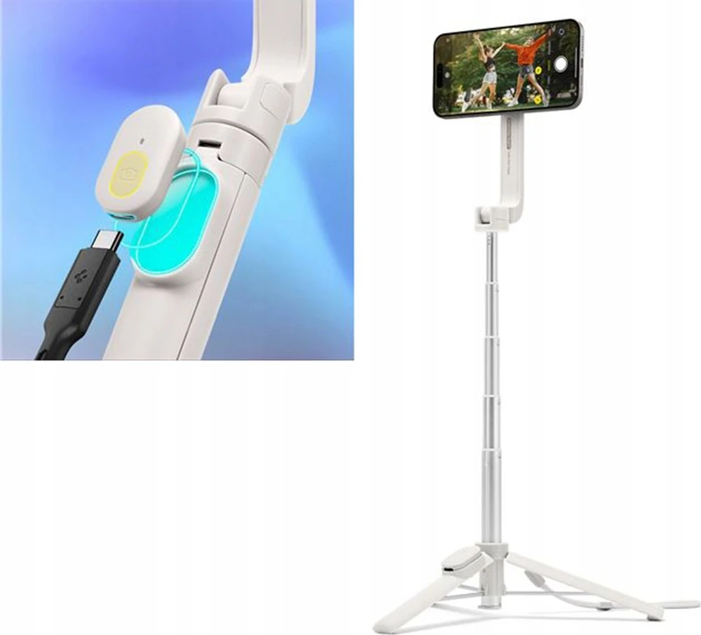 Asmenukių lazda Spigen S571W MagSafe Bluetooth with tripod – juodos spalvos