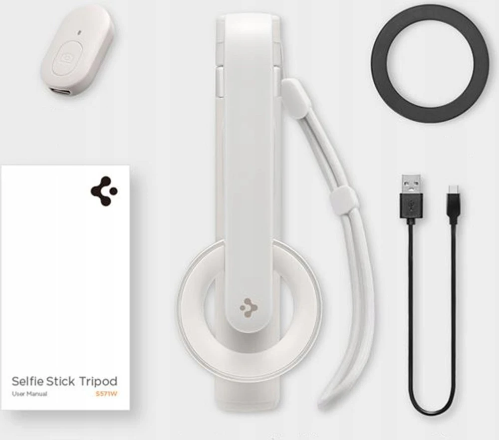 Asmenukių lazda Spigen S571W MagSafe Bluetooth with tripod – juodos spalvos