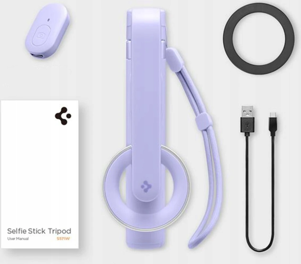 Spigen MagSafe Tripod Selfie Stick, lavender