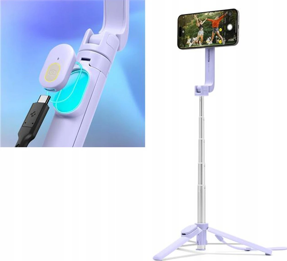 Spigen MagSafe Tripod Selfie Stick, lavender