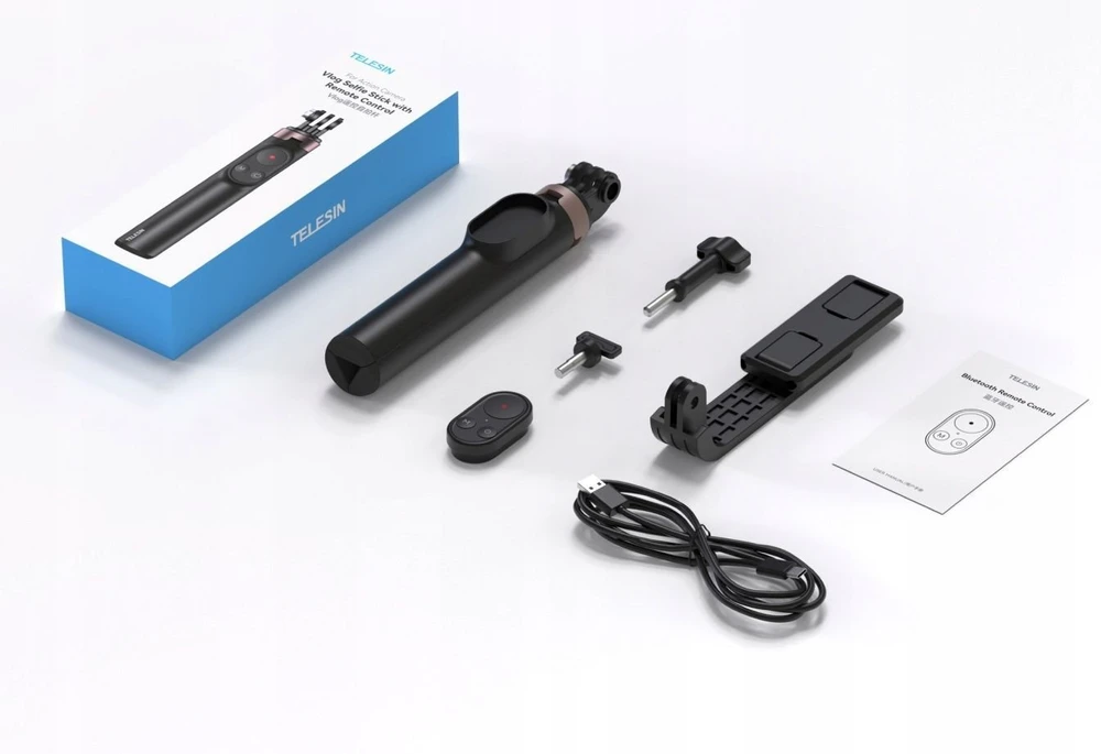 null Savaiminio atvaizdo lazda - Telesin TE-RCSS-001 60 cm Išsitempianti Su „Bluetooth“ Nuotoliniu Pultu