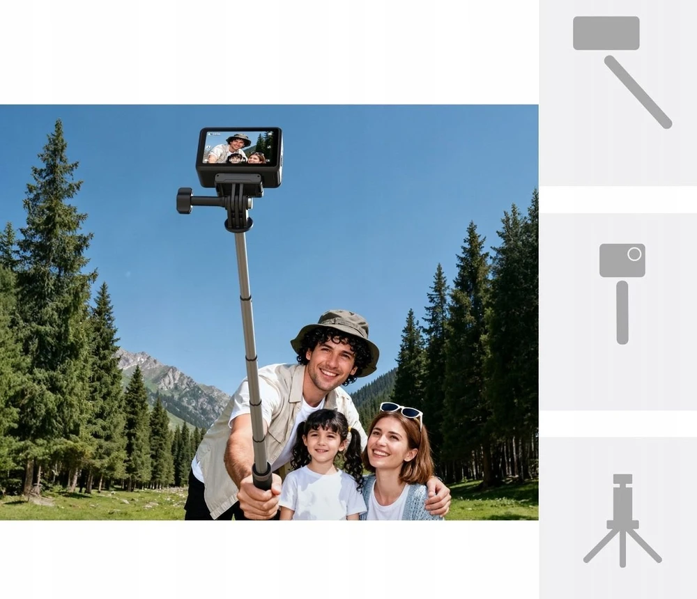 null Savaiminio atvaizdo lazda - Telesin TE-RCSS-001 60 cm Išsitempianti Su „Bluetooth“ Nuotoliniu Pultu