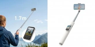 Telesin null Mobilio Telefono Stovas - ULANZI MA26 Kompaktiškas Stovas Su Reguliuojamu Telefono Laikikliu 58–85 mm, Juodas