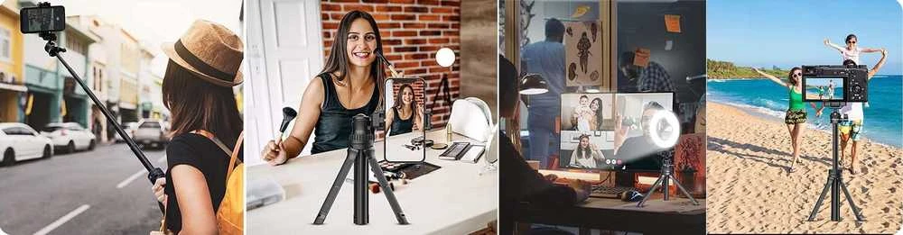 Kijek Selfie Stick Statyw Na Telefonas Išmanusis telefonas 180cm Pilot Bluetooth Ulanzi / Ma09
