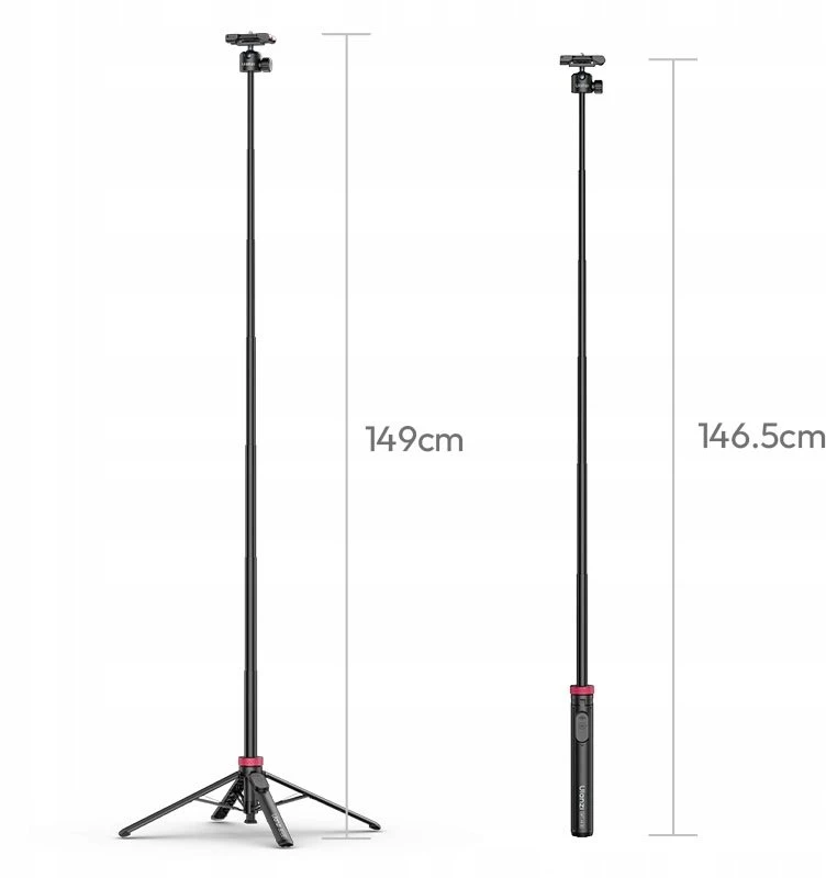 Statyw Kijek Selfie Stick 2w1 150cm + Pilot Telefonas Auto-deploy 1/4" Ulanzi / Mt-44b