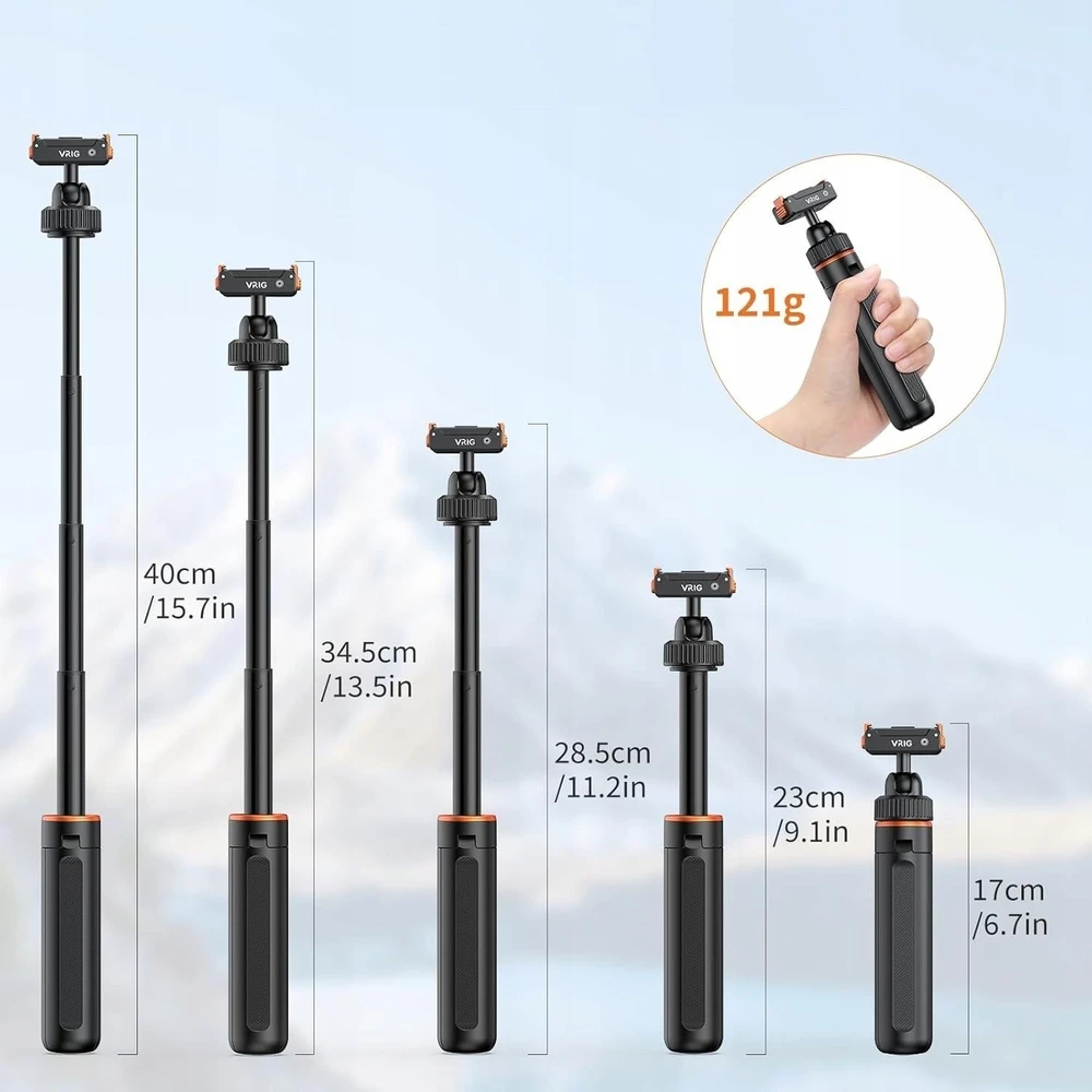 VRIG magnetinio trikojo rankena 3in1 skirta DJI Osmo Action 6 / Nano Vrig / Ac-86