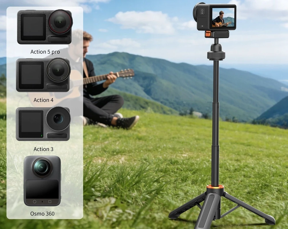 VRIG Magnetinis stovas, skirtas DJI Osmo Action 5 Pro, 4, 3, Osmo 360, VRIG AC-79