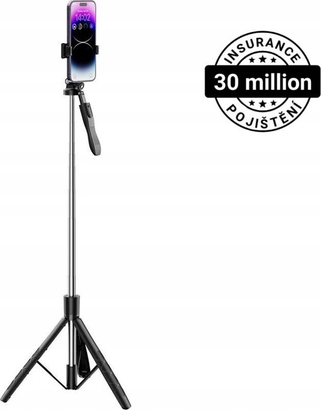 XO asmenukių lazda "Bluetooth" trikojis SS15 juodas 180 cm