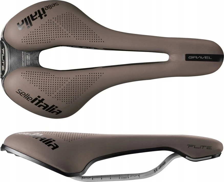 Selle Italia balnas SELLE ITALIA FLITE BOOST GRAVEL TI316, Superflow S (id atitinka - S3), TI 316 Rail, Fibra-Tek, Light Gel, 228g, ruda (NAUJA)