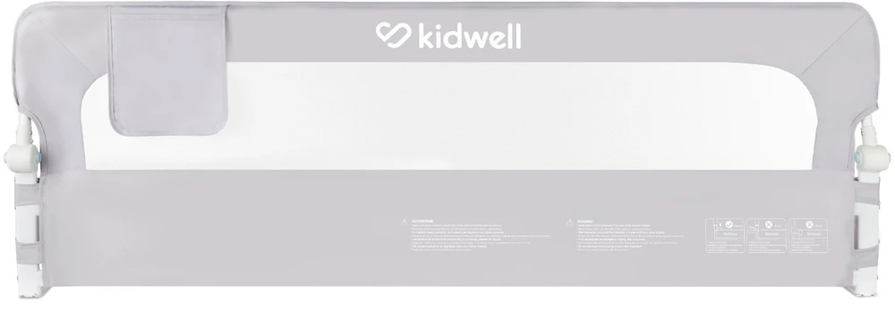 Selsey Apsauginis bėgelis KIDWELL Cori lovai, 150 cm prailginimas, aukštas, saugus