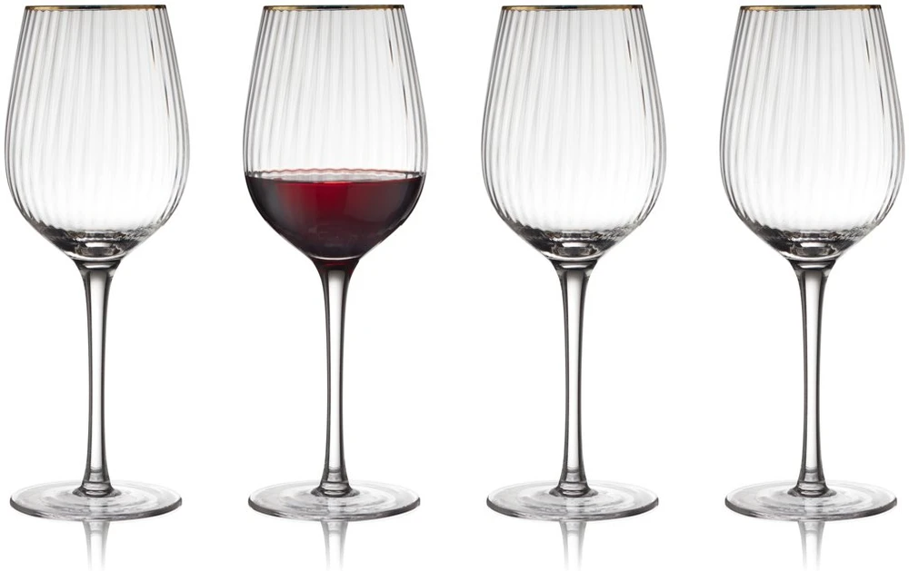 Vyno taurės Lyngby Glas Palermo Gold Raudona
