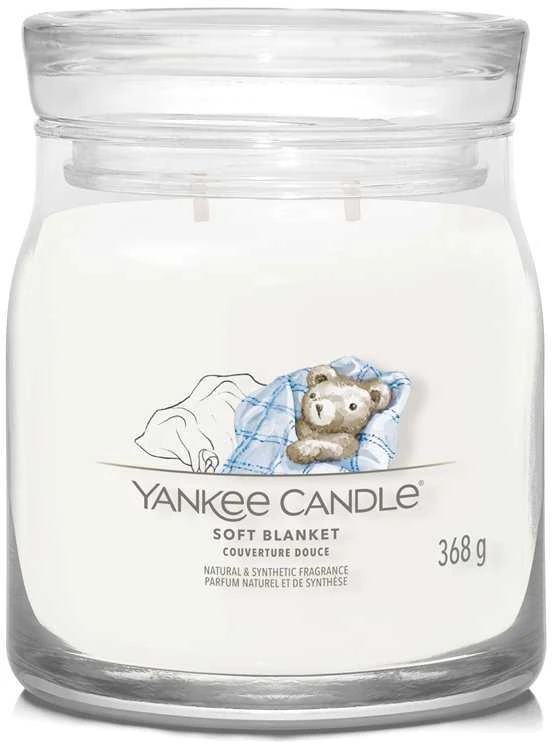 Yankee Candle Aromatinė žvakė Signature glass medium Soft Blanket 368 g