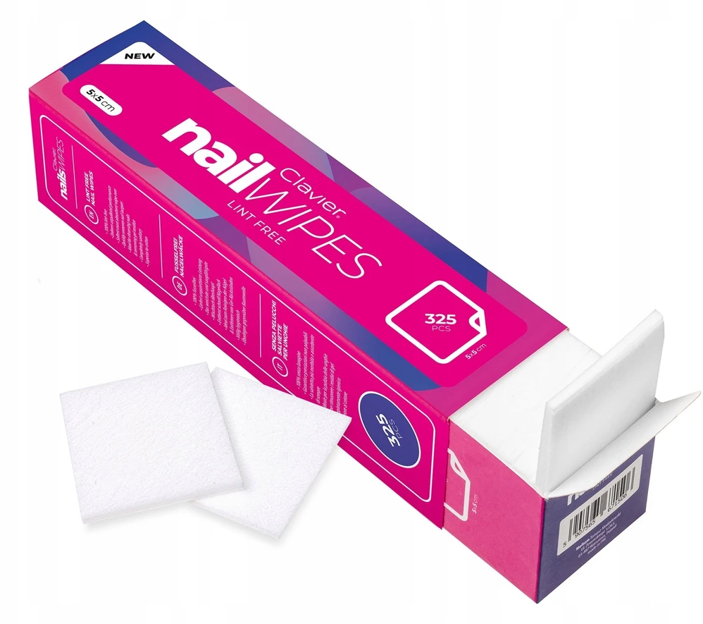 Semilac „Clavier Nail Wipes“ nagų servetėlės be dulkių, 325 vnt.