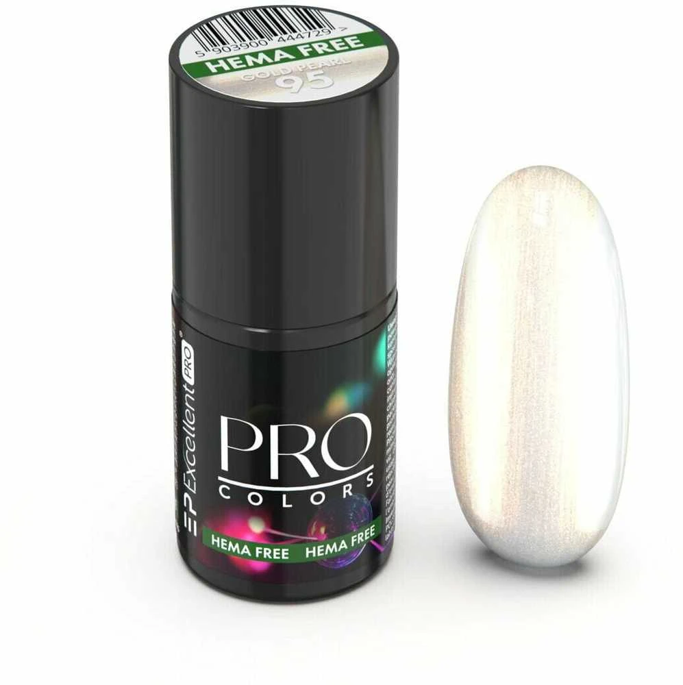 Semilac Excellent Pro Pro Colors Hema Free hibridinis nagų lakas 95 Gold Pearl 7g