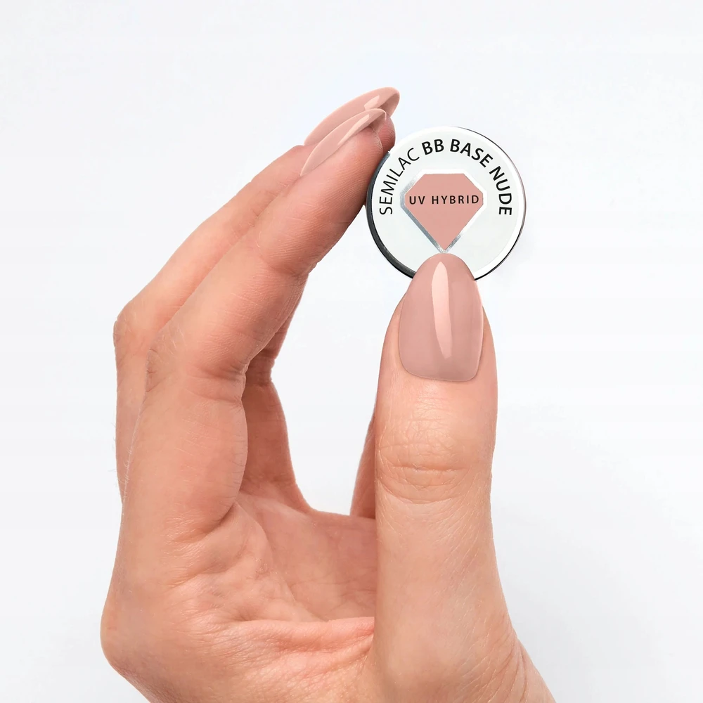 Semilac SEMILAC guminis pagrindas „Be Beautiful“ hibridiniams nagų lakams – kūno spalvos 7 ml