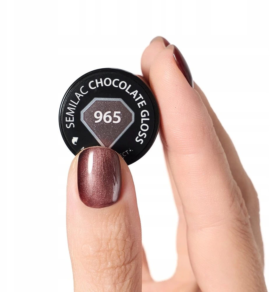 Semilac SEMILAC Inner Glow hibridinis lakas 965 Chocolate Gloss 7 ml