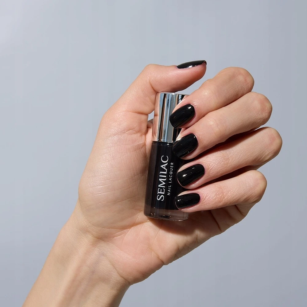 Semilac SEMILAC Nagų lakas Klasikinis nagų lakas 109 Classic Juodas 9 ml