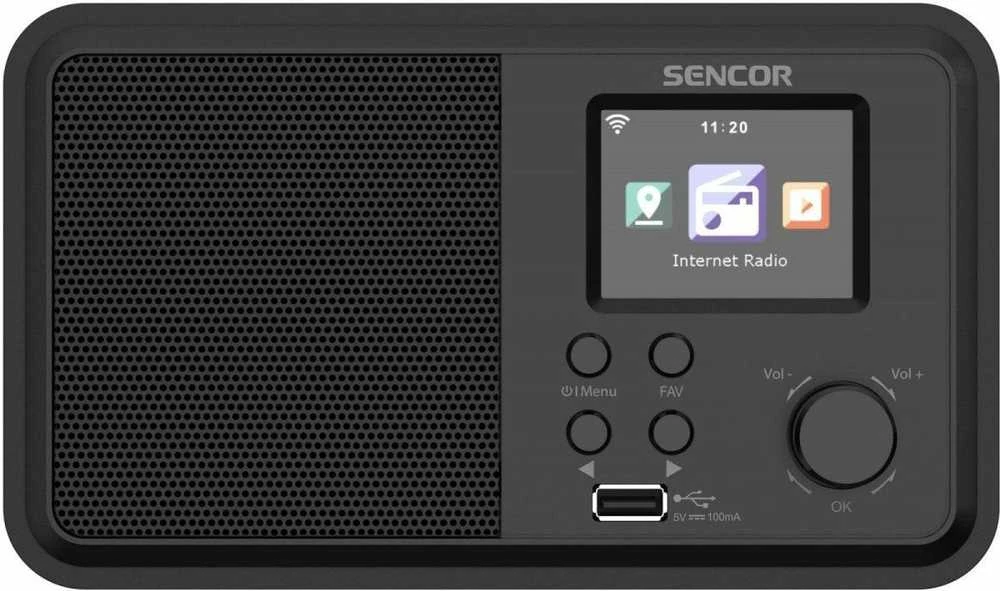 Sencor Interneto radijas 4W galia, WiFi, FM, DAB+, USB, LCD ekranas