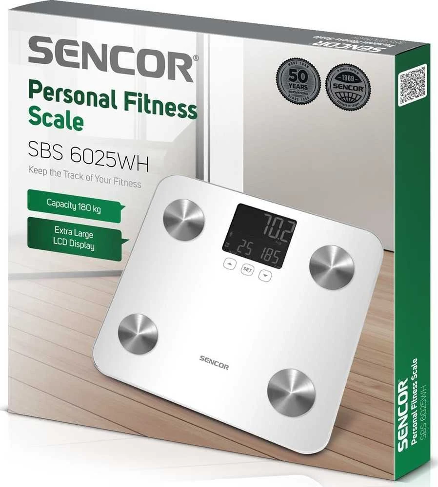 Vonios svarstyklės Sencor SBS 6025WH