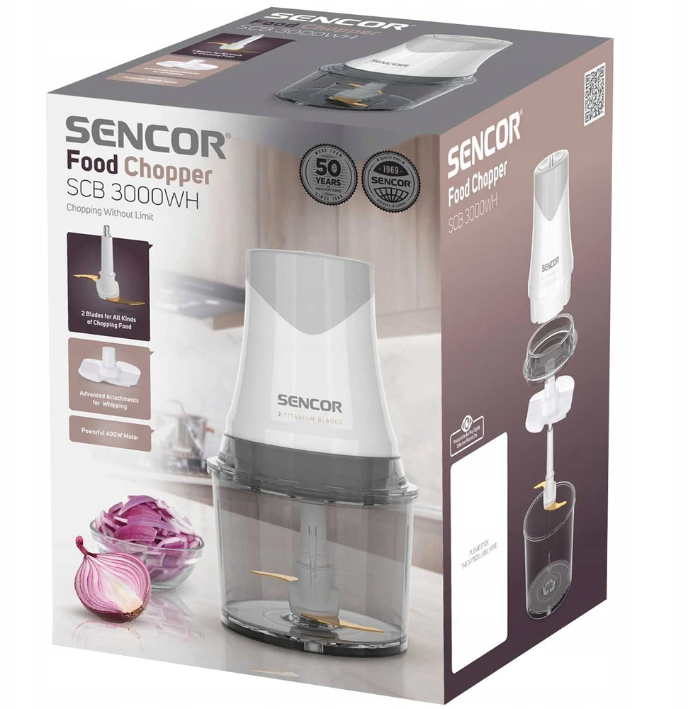 Sencor SCB 3000WH smulkintuvo pakuotė