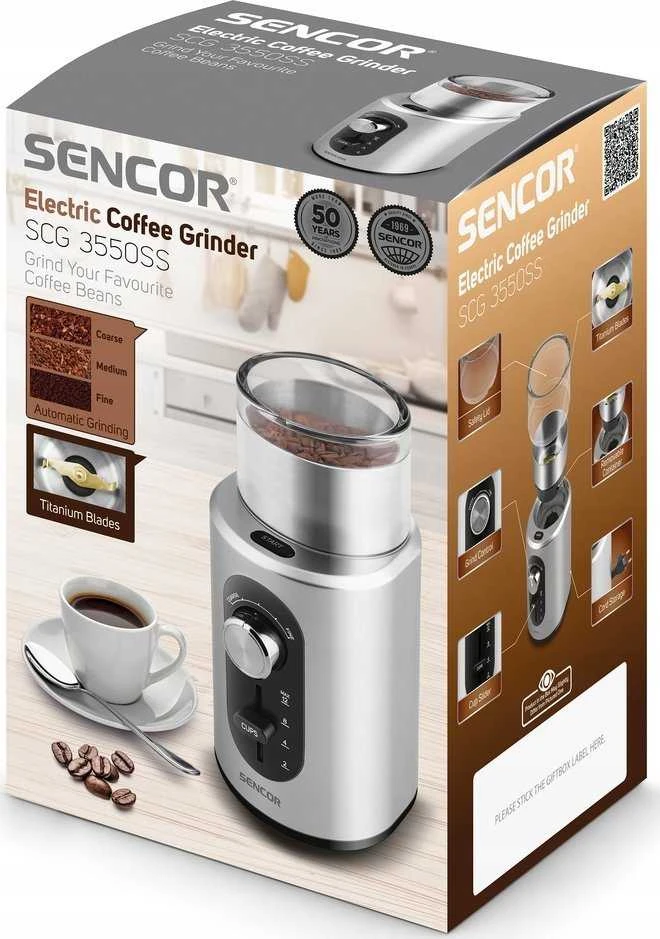 Kavamalė Sencor 21,6cm 200W SCG3550SS