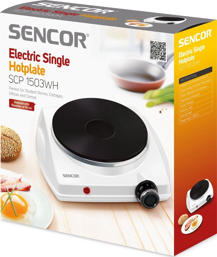 Sencor Elektrinė viryklė 1D, SCP1503WH-EUEK