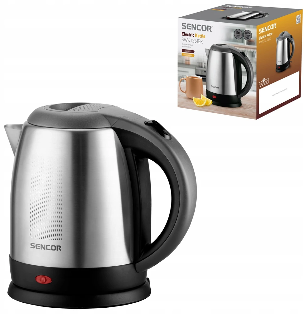 Sencor elektrinis virdulys 1.2L ner.pl. 2000W, SWK1231BK
