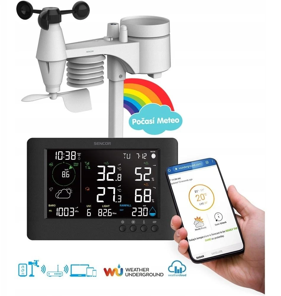 SWS 10500 WIFI meteorologinės stotelės SENCOR