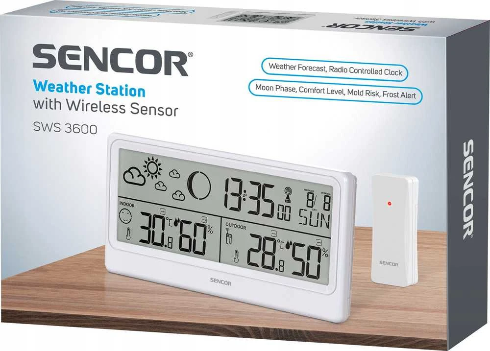 Meteorologinė stotis su išoriniu jutikliu Sencor SWS 3600