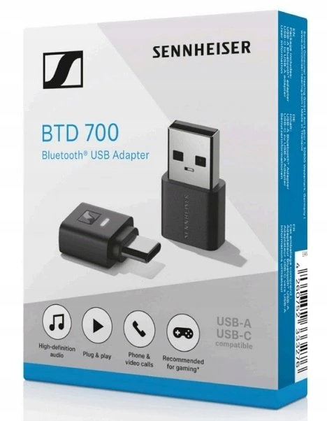 „Sennheiser BTD 700 USB-C + USB-A Bluetooth“ adapteris, ES