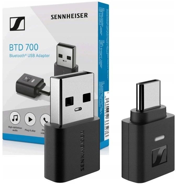 „Sennheiser BTD 700 USB-C + USB-A Bluetooth“ adapteris, ES