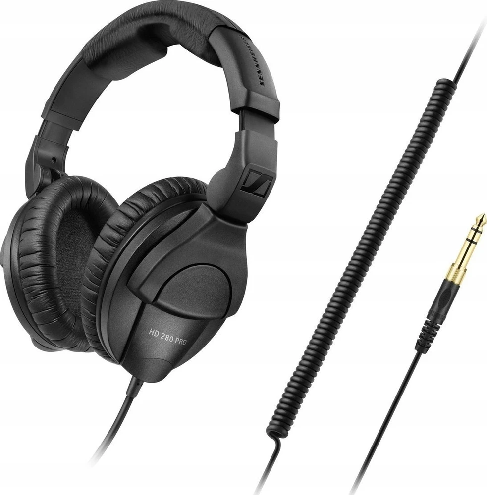 Sennheiser HD280 Pro su laidu, 3,5 mm Jack, Juodos spalvos