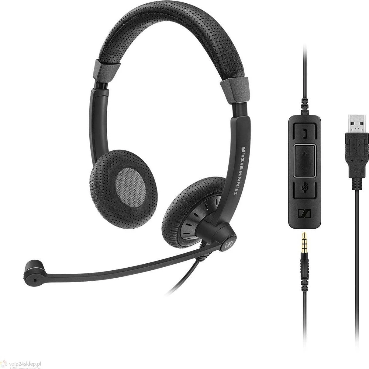 Epos Sennheiser SC 75 USB MS laidinės ausinės, Juodos
