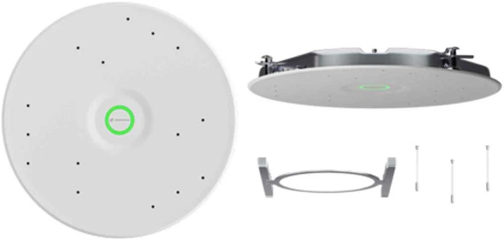 SENNHEISER TEAM CONNECT LUBINIAI VIDUTINIAI KATTOMIKROFONI ĮLENKIAMAS MONTAVIMAS