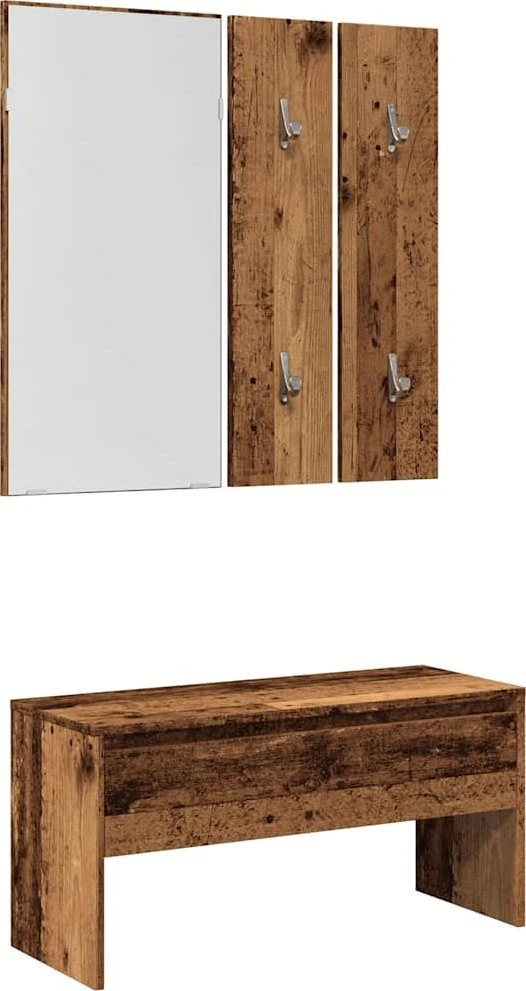 prieškambario baldų komplektas Old Wood Engineered Wood