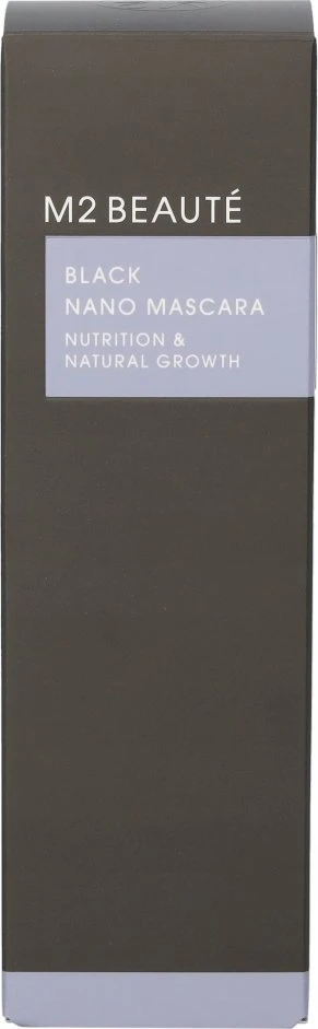 M2 Beauté Juodas Nano blakstienų tušas Nutrition and Amp Natural Growth 6 ml