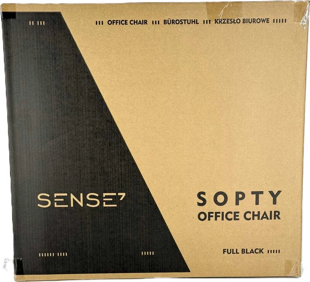 SENSE7 biuro kėdė, minkšta, juoda