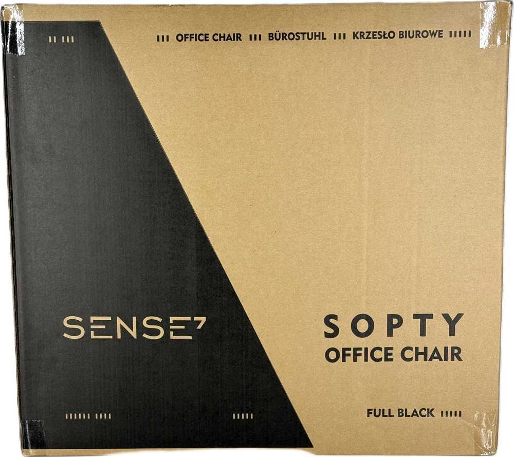 SENSE7 biuro kėdė, minkšta, juoda