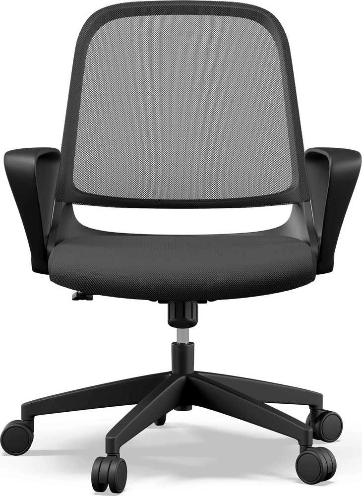 SENSE7 biuro kėdė, minkšta, juoda