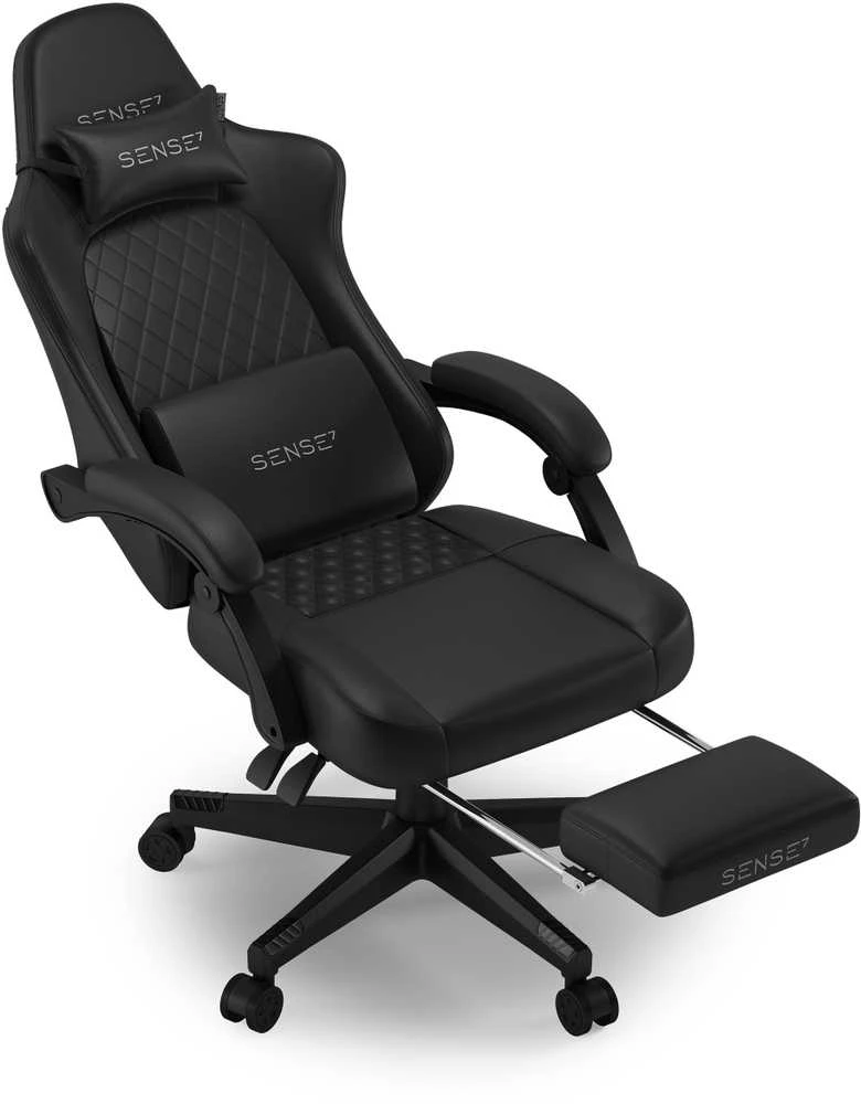 Žaidimų kėdė SENSE7 DEVON PU, juoda