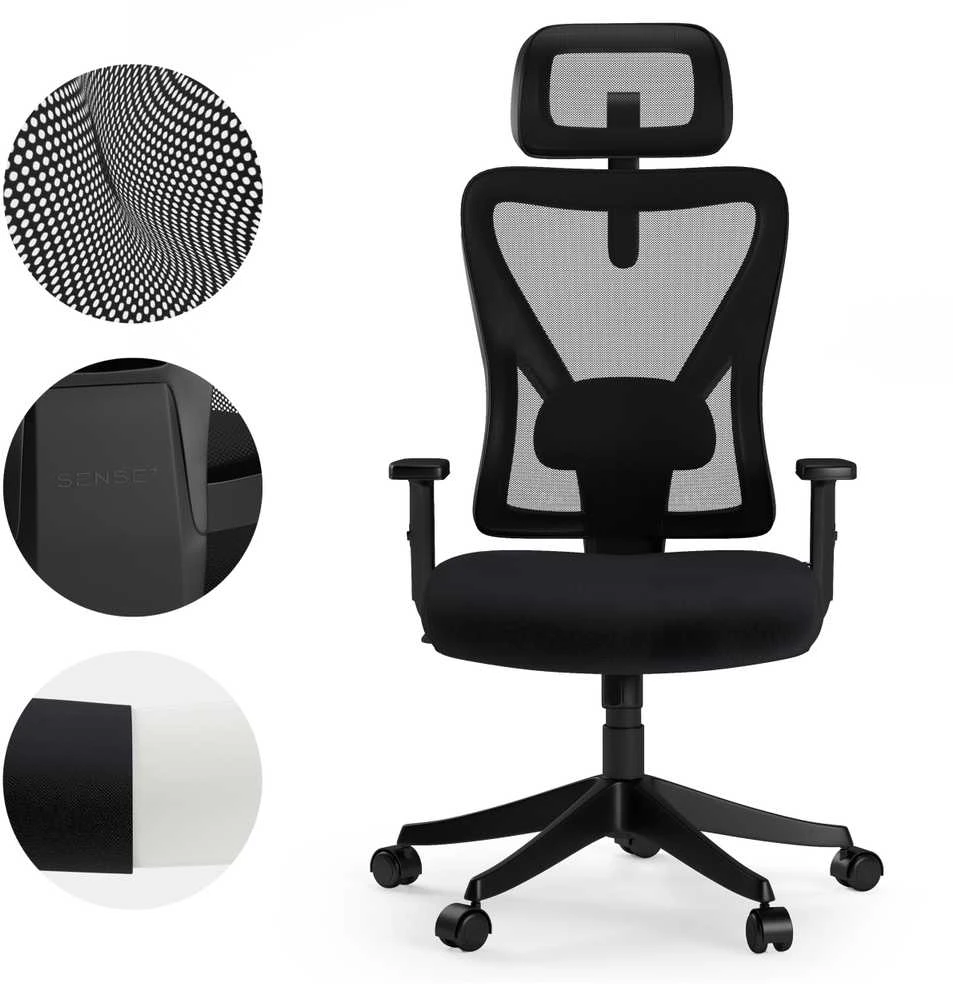 Biuro kėdė Sense7 TONE | juodos spalvos