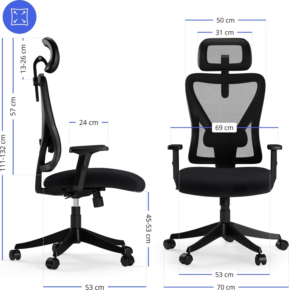 Biuro kėdė SENSE7 Tone, Juoda